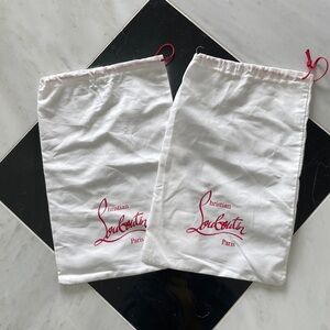 👠 2 Christian Louboutin Authentic  Shoe Heel Dust Bags